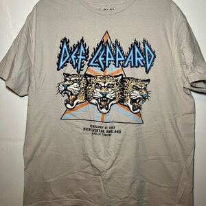 Def Leppard Graphic Tee - Beige
